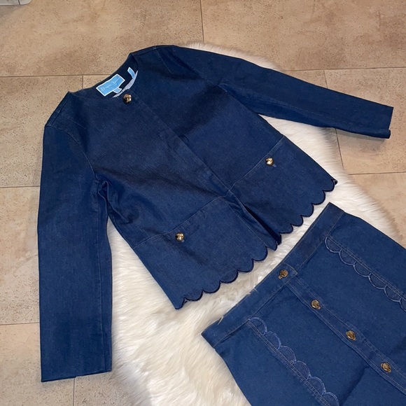 Draper James Scalloped Skirt and Jacket - Picture 5 of 14